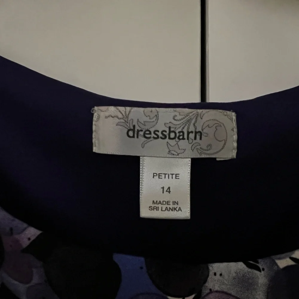 Dressbarn Purple Print Sheath Ruched Dress - Picture 5 of 8